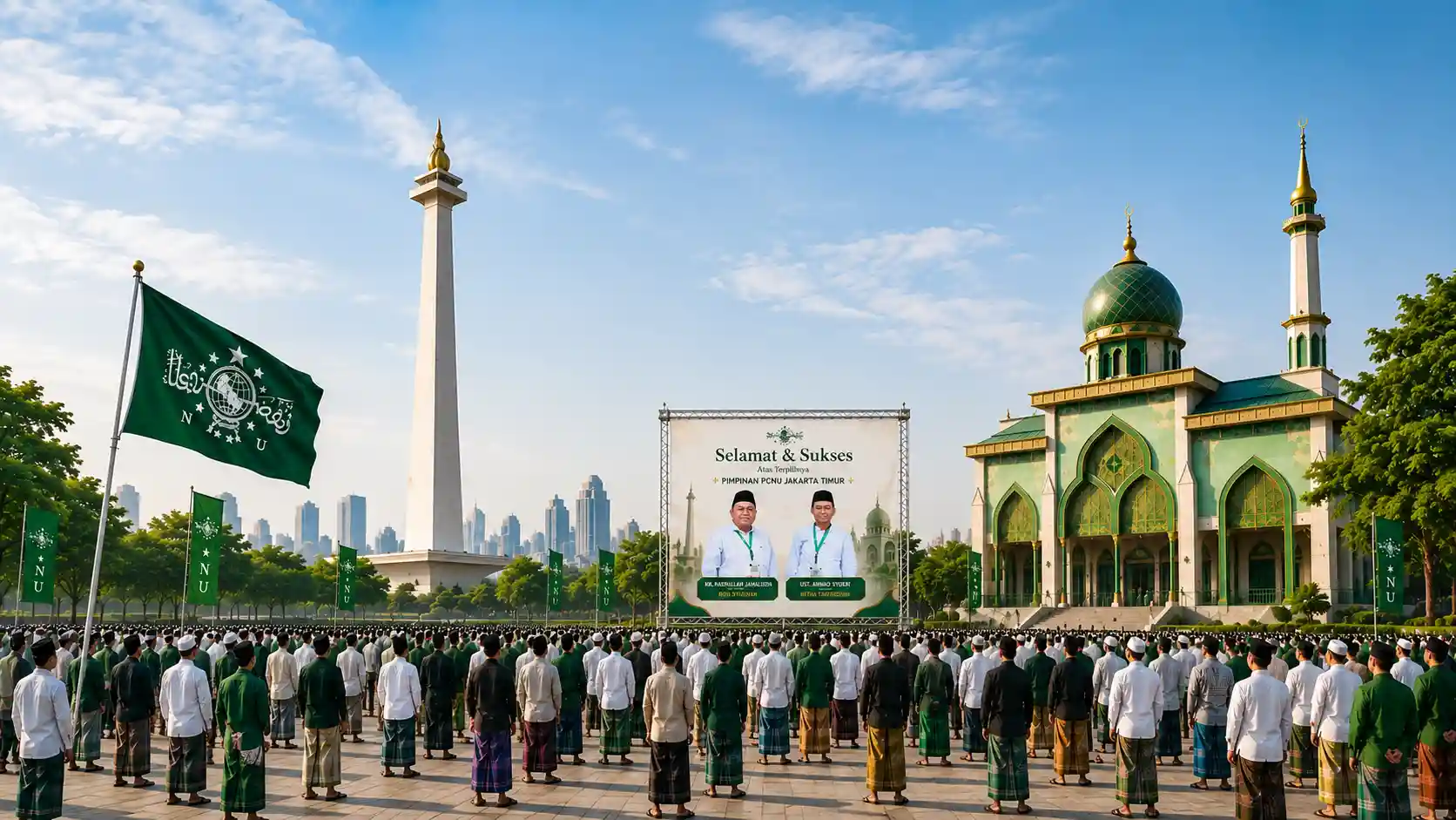 Kebersamaan pengurus dan warga PCNU Pengurus Cabang Kabupaten Bima